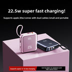 22.5W Fast Charging Power Bank with Built-in Cable