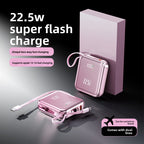22.5W Fast Charging Power Bank with Built-in Cable